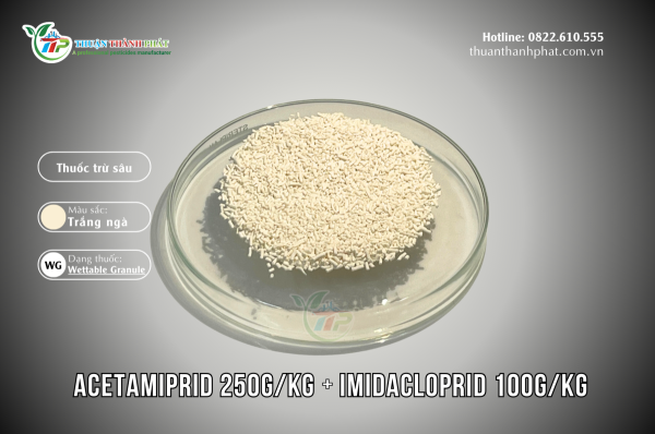 Insecticide ACETAMIPRID 250G/KG + IMIDACLOPRID 100G/KG - RID UP 35WG